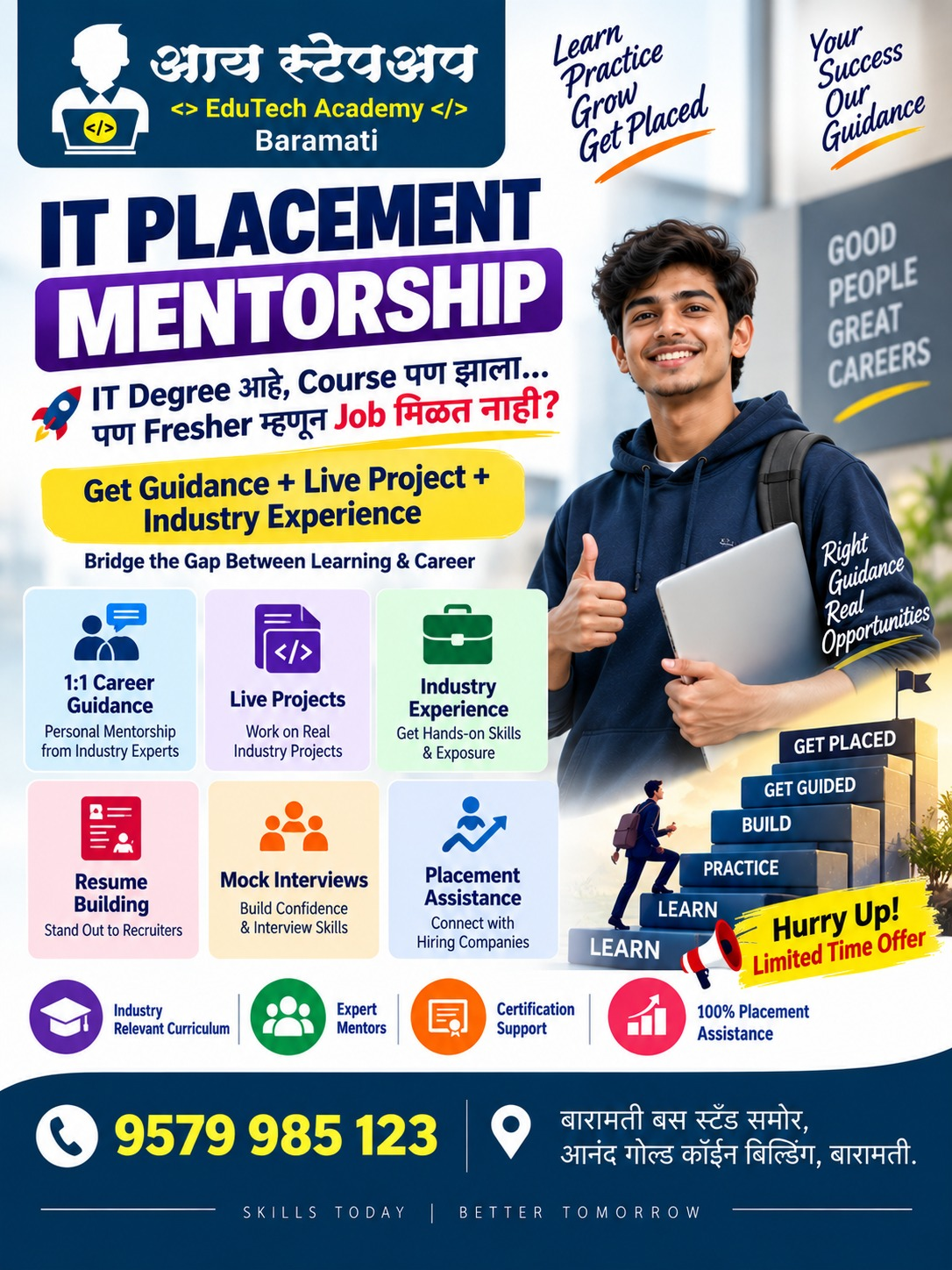 IT Placement Mentorship Official Flyer - iStepUp Baramati